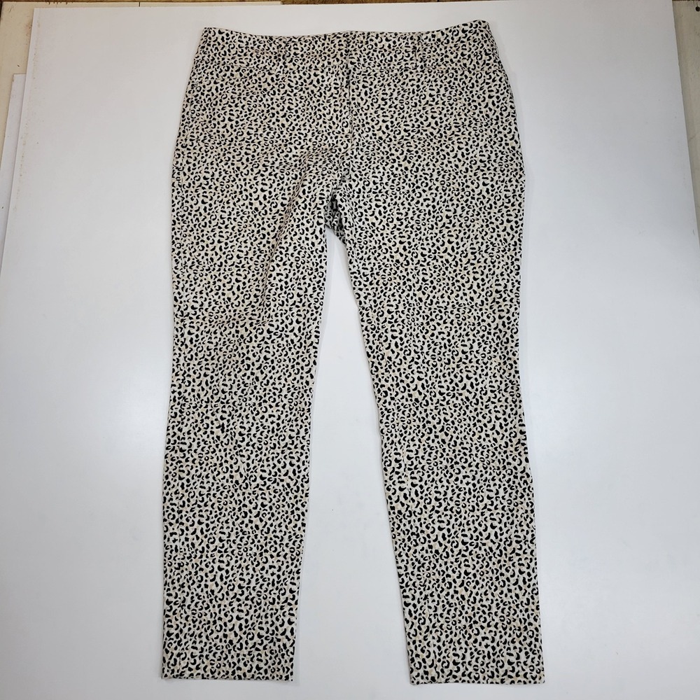 LOFT Outlet Skinny Ankle Pants Womens Size 10 Leopard Animal Print - Picture 2 of 8